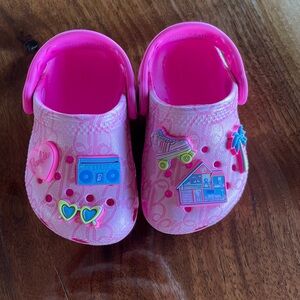 Barbie Pink Glitter Toddler Crocs